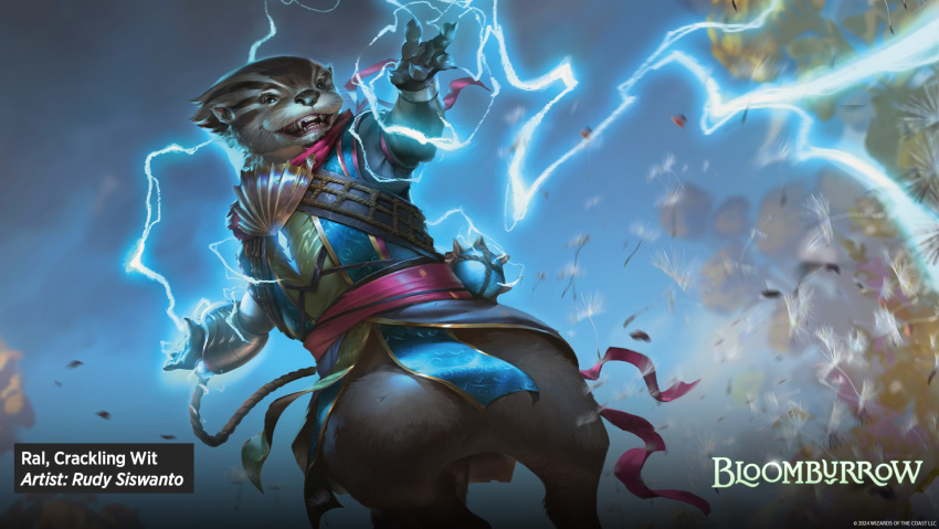 feral hasbro hi_res lightning_bolt magic:_the_gathering male mammal mustelid otter rudy_siswanto wizards_of_the_coast