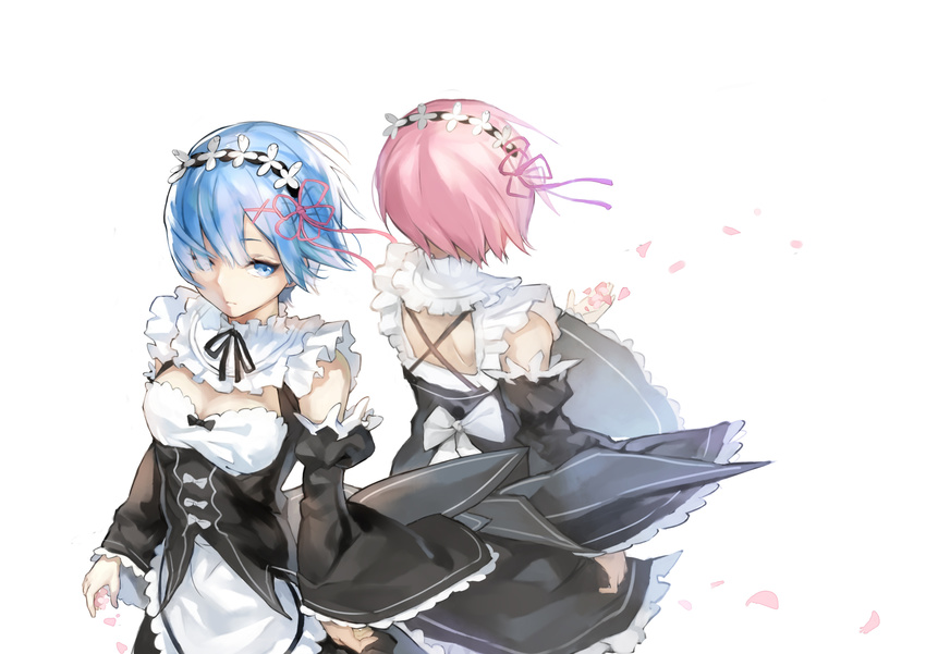 kamisa ram_(re:zero) re:zero_kara_hajimeru_isekai_seikatsu rem_(re:zero) twins