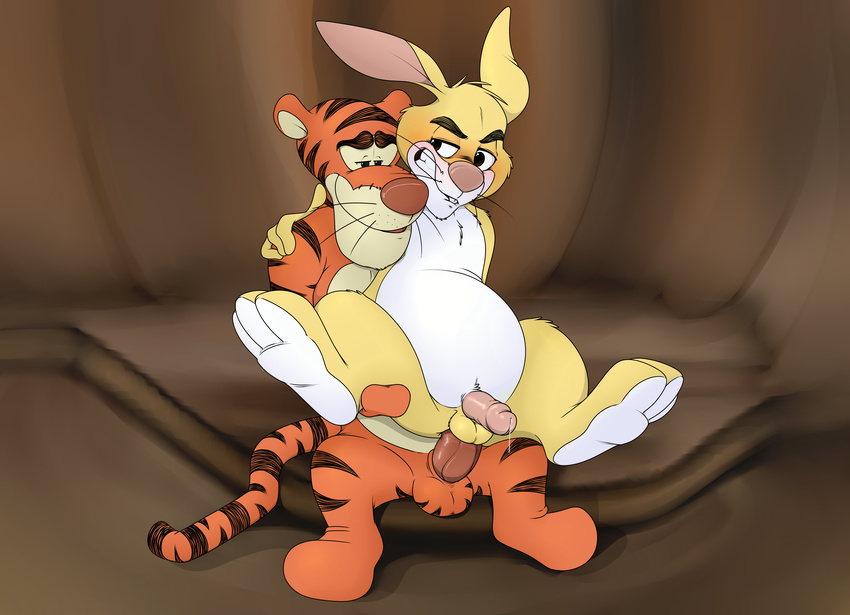 anal anal_penetration balls blush cum disney duo feline front_view humanoid_penis inside lagomorph lifted looking_down male male/male mammal naughty_face neenya nude on_lap penetration penis rabbit rabbit_(winnie_the_pooh) sketch tiger tigger whiskers wince winnie_the_pooh_(franchise)