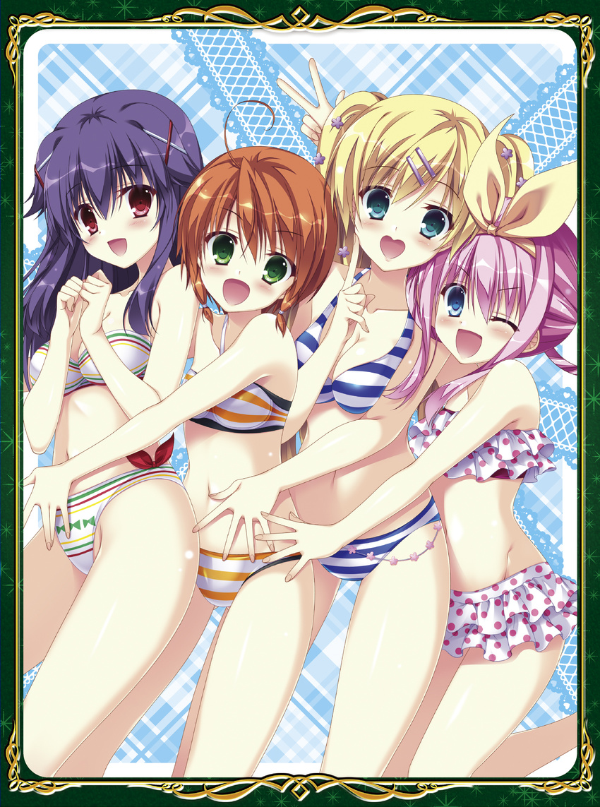 bikini cleavage cordelia_glauca hercule_barton sherlock_shellingford swimsuits tanihara_natsuki tantei_opera_milky_holmes yuzurizaki_nero