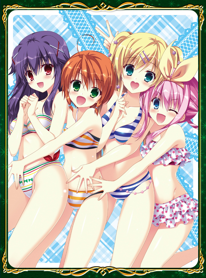 bikini cleavage cordelia_glauca hercule_barton sherlock_shellingford swimsuits tanihara_natsuki tantei_opera_milky_holmes yuzurizaki_nero