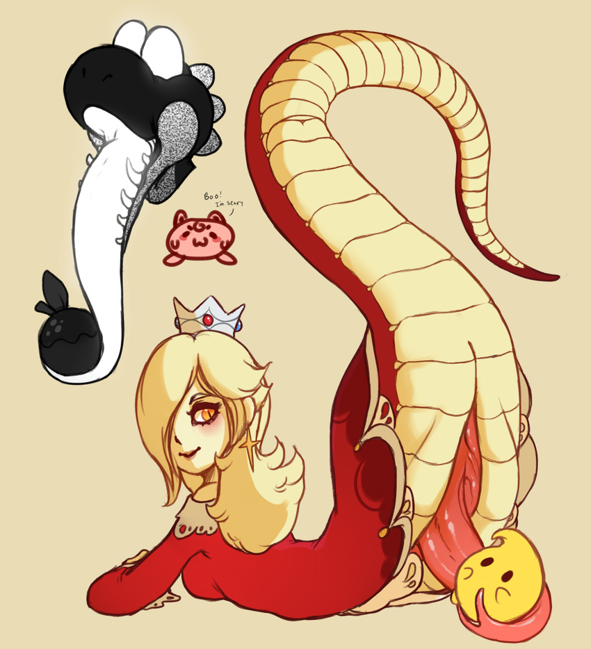 female forked_tongue illusion japanda jigglypuff luma mario_bros mimic naga nightmare_fuel nintendo pok&eacute;mon reptile rosalina_(mario) scalie snake super_mario_galaxy text tongue video_games what white_eyes yoshi