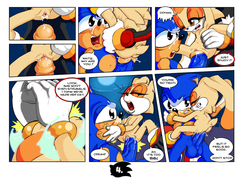 2016 anthro balls comic cream_the_rabbit english_text erection female forced group hedgehog lagomorph male mammal neokat nude penetration penis pussy rabbit rape sex shadow_the_hedgehog sonic_(series) sonic_the_hedgehog text uncut vaginal vaginal_penetration