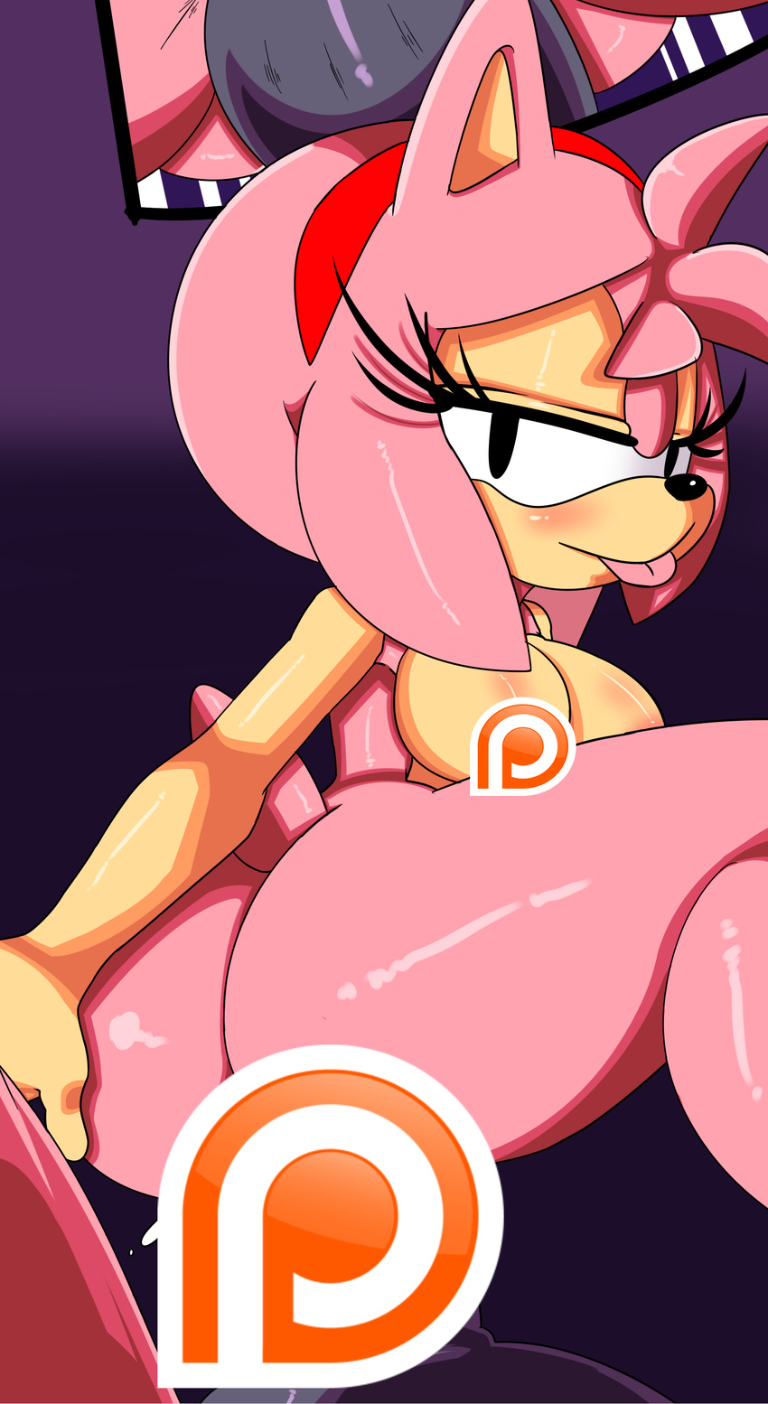 advertisement amy_rose breasts censored cloudz comic dreamcastzx1 female hedgehog male mammal patreon sonic_(series)