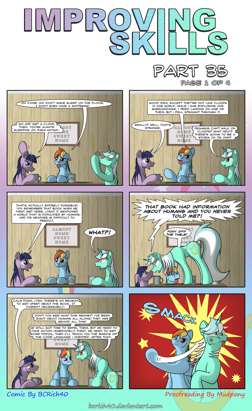 2016 bcrich40 comic equine female friendship_is_magic horn lyra_heartstrings_(mlp) mammal my_little_pony pegasus rainbow_dash_(mlp) twilight_sparkle_(mlp) unicorn wings