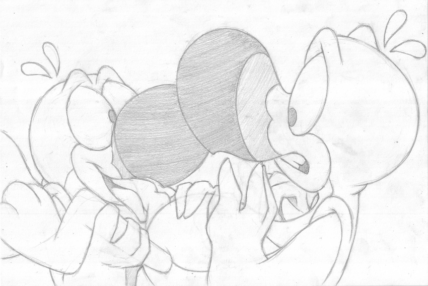 ambiguous_gender animal_genitalia anthro avian bird clenched_teeth cloaca cub duo forced froot_loops greyscale leg_grab licking lying male male/ambiguous mizzyam monochrome on_back on_front oral oral_penetration pencil_(artwork) penetration penis penis_lick reverse_forced_oral sex tapering_penis teeth tongue tongue_out toucan toucan_sam's_nephews traditional_media_(artwork) wide_eyed young