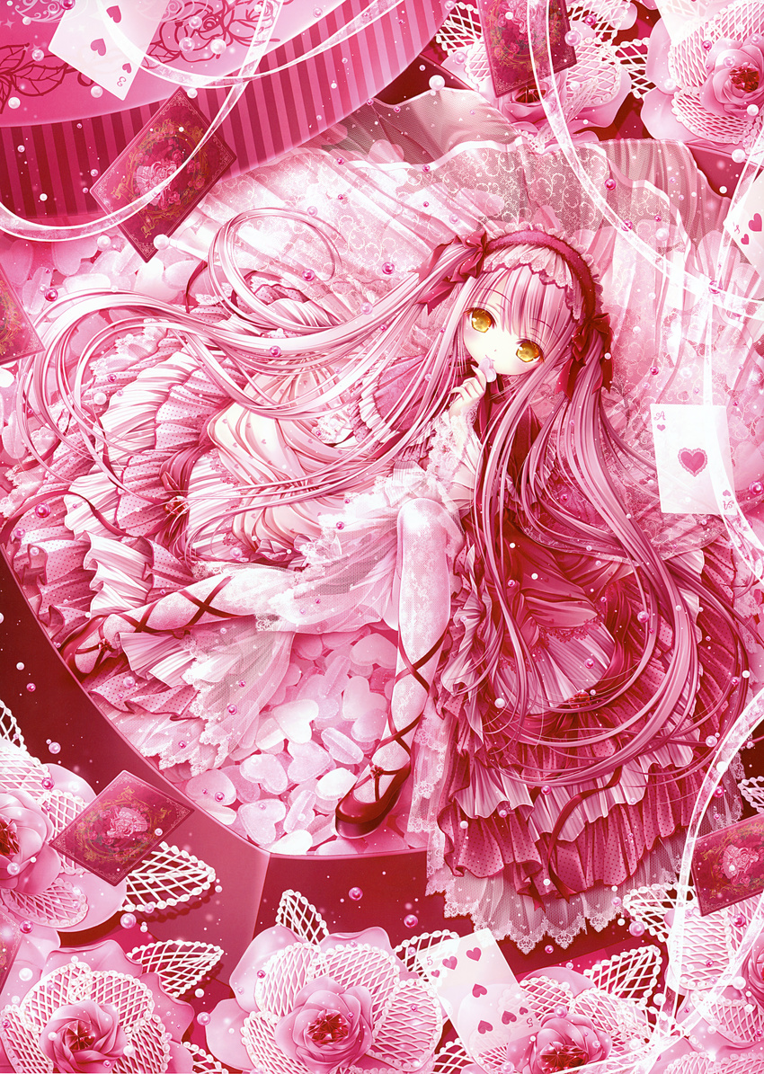 alice_in_wonderland dress gothic_lolita lolita_fashion pantsu pantyhose queen_of_hearts see_through tinkerbell tinkle