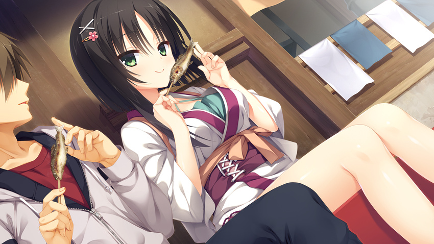 game_cg hitachi_mako japanese_clothes muririn senren_banka yuzu-soft