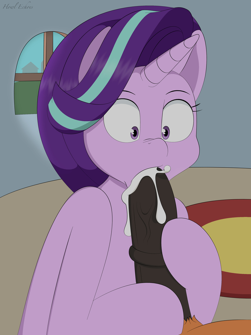 animal_genitalia animal_penis cum cum_in_mouth cum_inside equine equine_penis female friendship_is_magic horn howl_echoes inside mammal my_little_pony oral penis starlight_glimmer_(mlp) unicorn