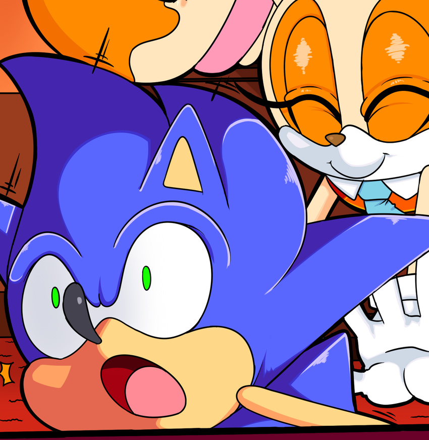 cloudz comic cream_the_rabbit dreamcastzx1 female hedgehog jumping lagomorph male mammal rabbit sonic_(series) sonic_the_hedgehog