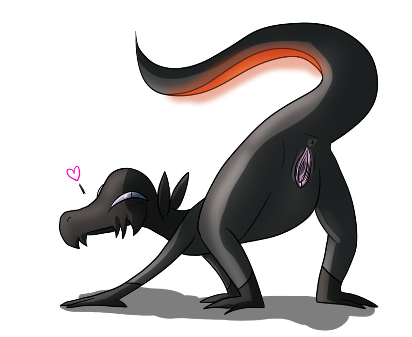 &lt;3 2016 alpha_channel anus butt feral looking_at_viewer nintendo nude pok&eacute;mon presenting presenting_hindquarters pussy raised_tail salandit simple_background solo transparent_background video_games yoshimister_(artist)