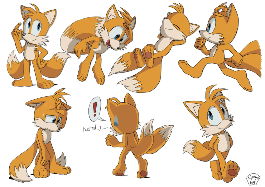 2016 anthro barefoot canine caught flying fox kirumo-kat male mammal miles_prower model_sheet sonic_(series) young