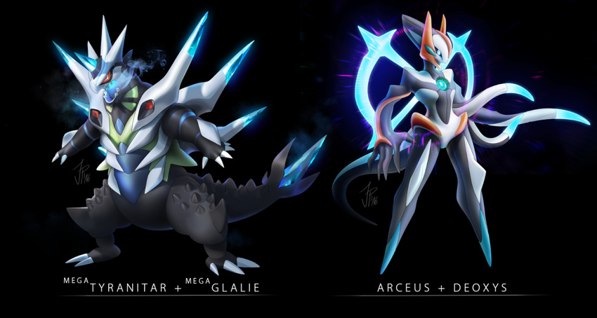 arceus deoxys fusion legendary_pok&eacute;mon mega_evolution mega_glalie mega_tyranitar nintendo pok&eacute;mon syntheticimagination video_games