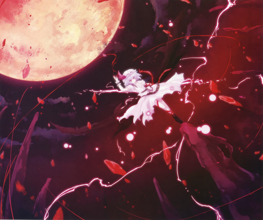 hat highres moon remilia_scarlet ribbon sky solo tokiame touhou