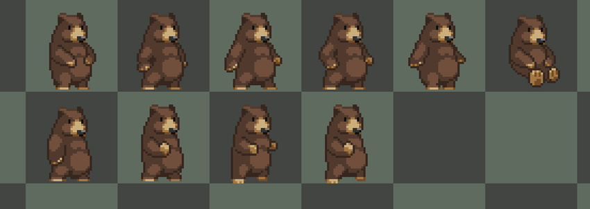 2016 animated anthro bear digital_media_(artwork) loop low_res mabit mammal no_sound nude pixel_(artwork) pixel_animation simple_background solo starbound video_games