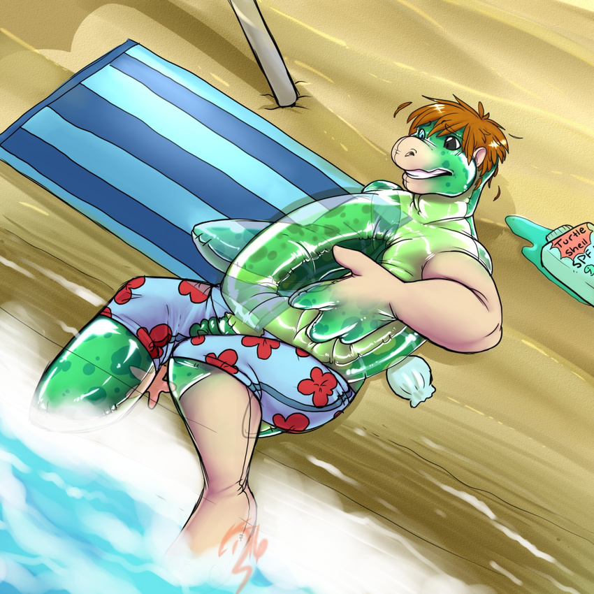 animate_inanimate beach cute flippers inflatable inner_tube kaito_(artist) plastic pool_toy reptile rubber scalie sea seaside snowypenguin swimring tortoise transformation translucent turtle vinyl water