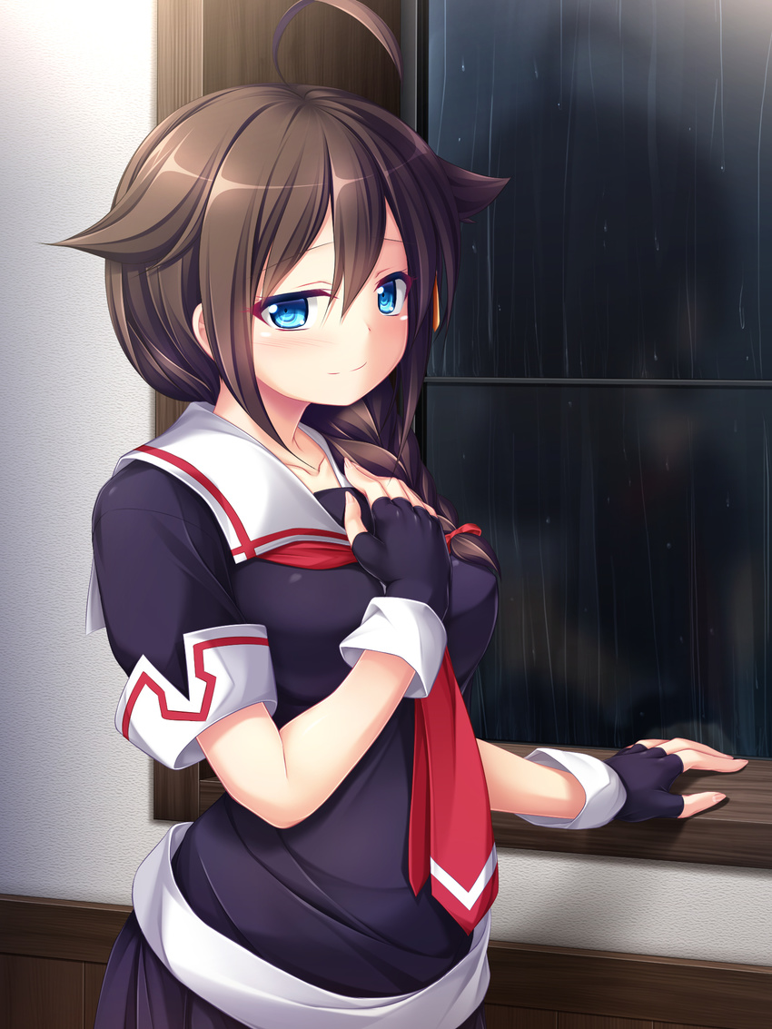 kantai_collection mizunoe_kotaru seifuku shigure_(kancolle) tagme