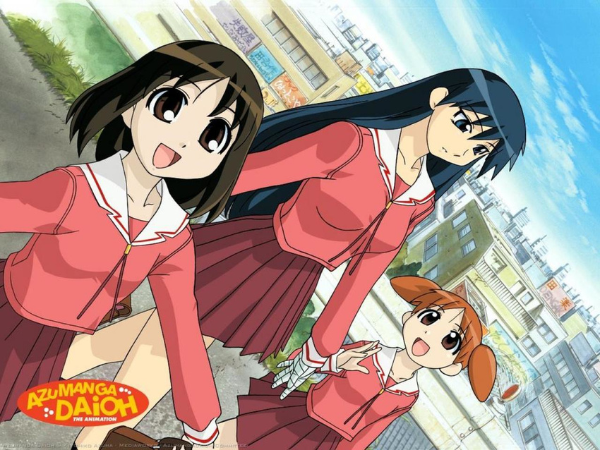 azumanga_daioh bandage kasuga_ayumu mihama_chiyo sakaki