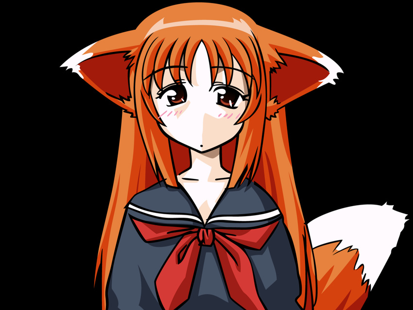 black firefox foxgirl hana os-tan seifuku ukagaka