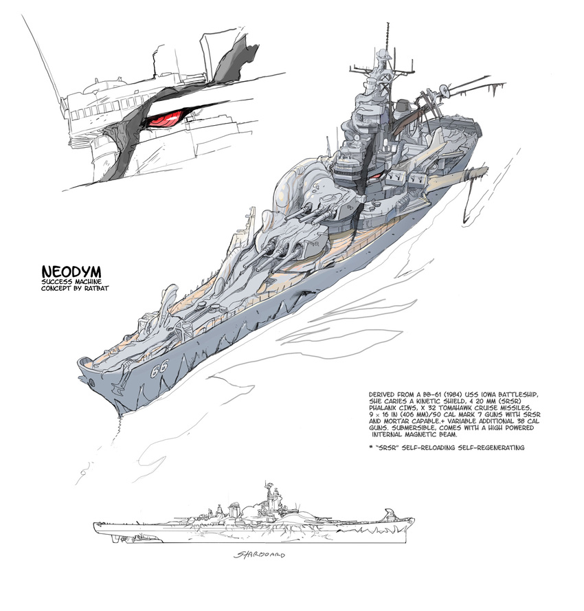 alien battleship boat female invalid_tag iowa larger_female living_boat living_ship nano-machines navy not_furry ranged_weapon red_eyes size_difference teeth uss vehicle warship weapon