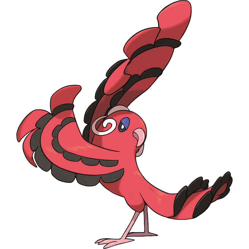 avian bird black_feathers feathers nintendo official_art oricorio pok&eacute;mon red_feathers video_games