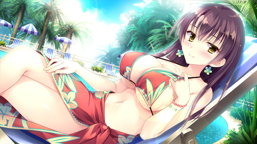 bikini cleavage ensemble_(company) game_cg kaburagi_yukie kimishima_ao koi_suru_kimochi_no_kasanekata koi_suru_kimochi_no_kasanekata_~kasaneta_omoi_zutto~ swimsuits