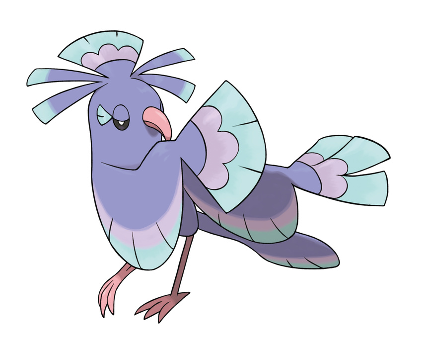 full_body no_humans official_art oricorio oricorio_(sensu_style) pokemon pokemon_sm simple_background solo tagme