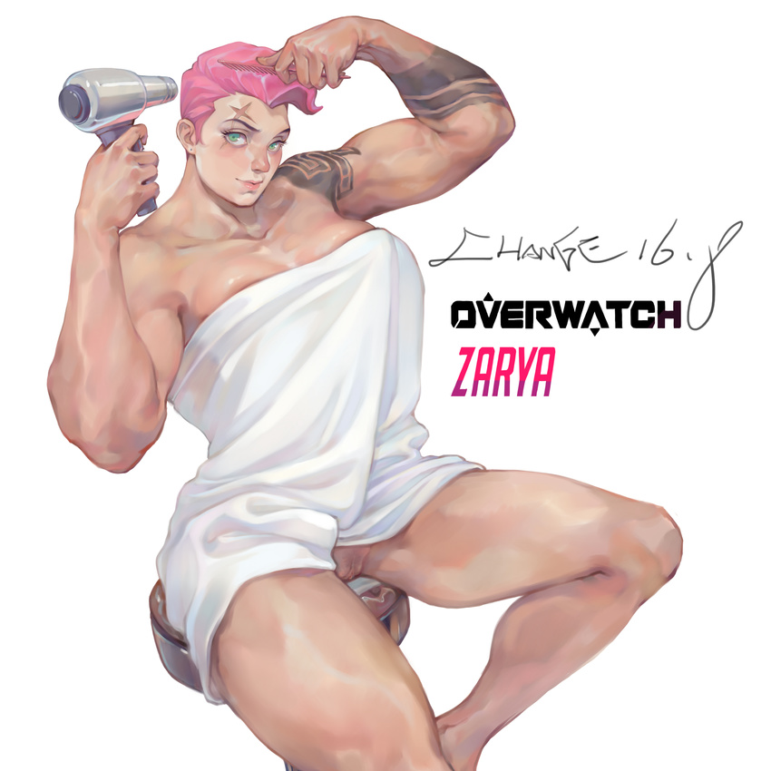 overwatch pussy tagme tattoo towel uncensored zarya