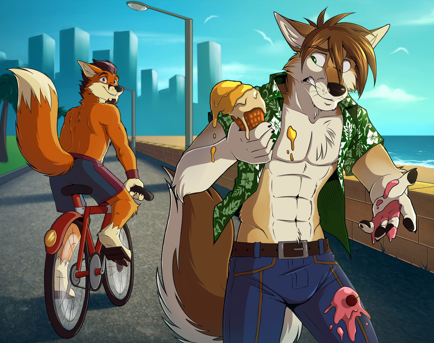 ango76 anthro canine clothing coyote fox fur jake_northcote male mammal mojavecoyote