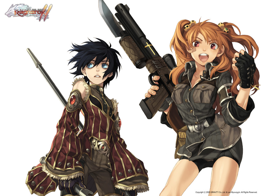 androgynous artist_request enchanter_(ro2) gun long_sleeves official_art ragnarok_online_2 ragnarok_online_2:_gate_of_the_world recruit wallpaper weapon