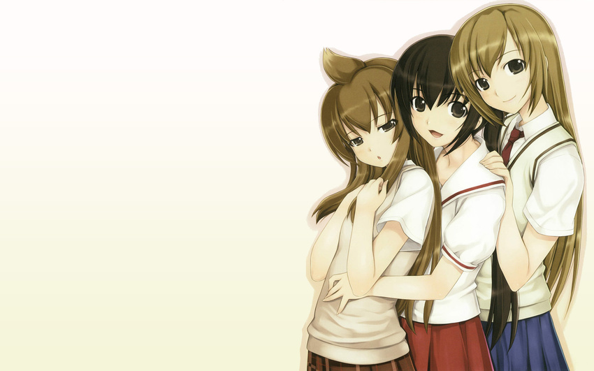 1920x1200 highres mikazuki_akira minami-ke minami_chiaki minami_haruka minami_kana wallpaper