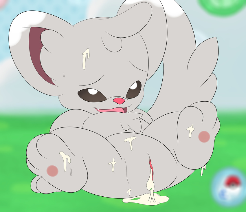 3_toes 3toes absurd_res amie cum feet female hi_res kumashi minccino nintendo paws pok&eacute;mon pussy solo spent spreading toes video_games