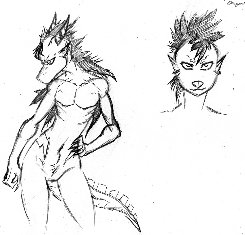body_pattern claws doaliera_raih dragonine drogini fingernails hair harpseal horn invalid_tag long_hair mohawk pointy_ears scales slit_pupils spikes