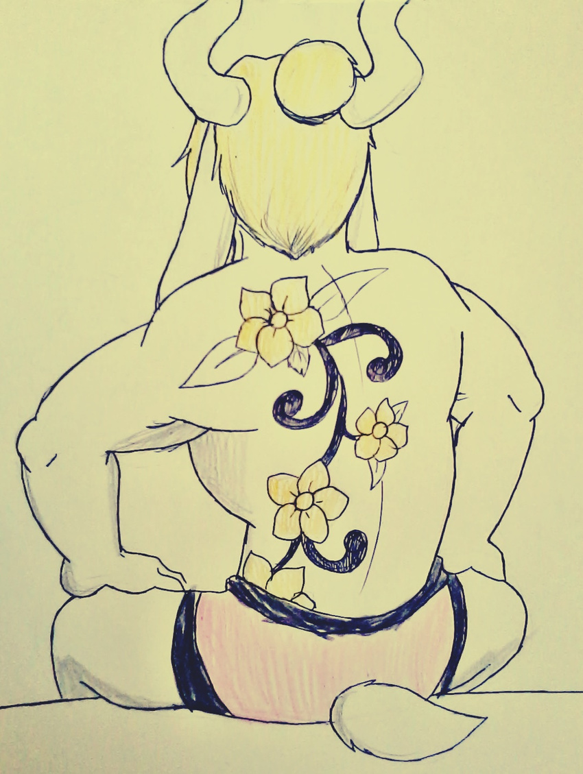 asgore_dreemurr clothed clothing cranberry tattoo topless undertale video_games