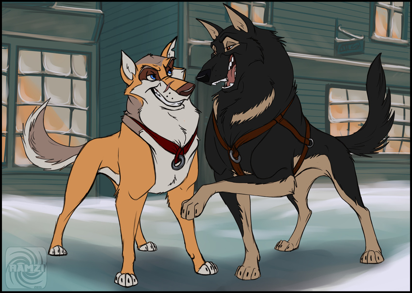 anthro balto balto_(film) canine chinook dog feral german german_shepherd harness male mammal non sevota shepherd sled_dog sleddog snow steele street streetdog