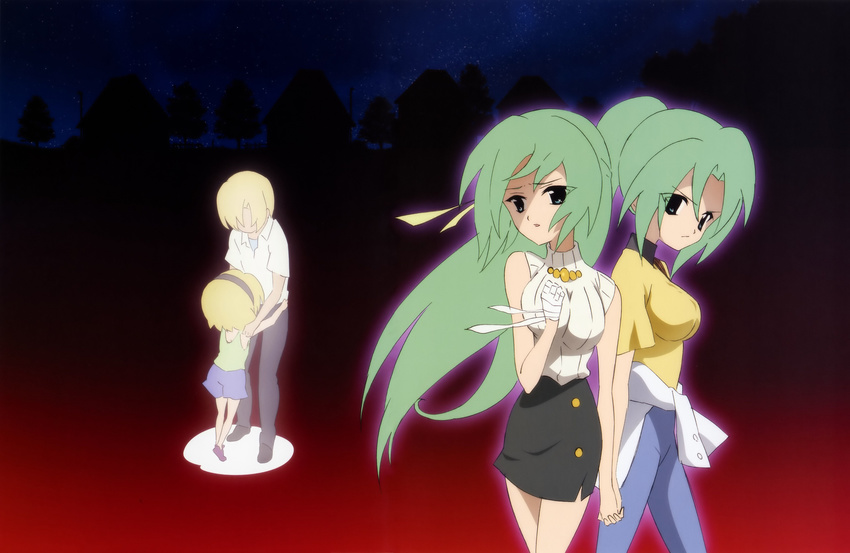 higurashi_no_naku_koro_ni houjou_satoko houjou_satoshi sonozaki_mion sonozaki_shion