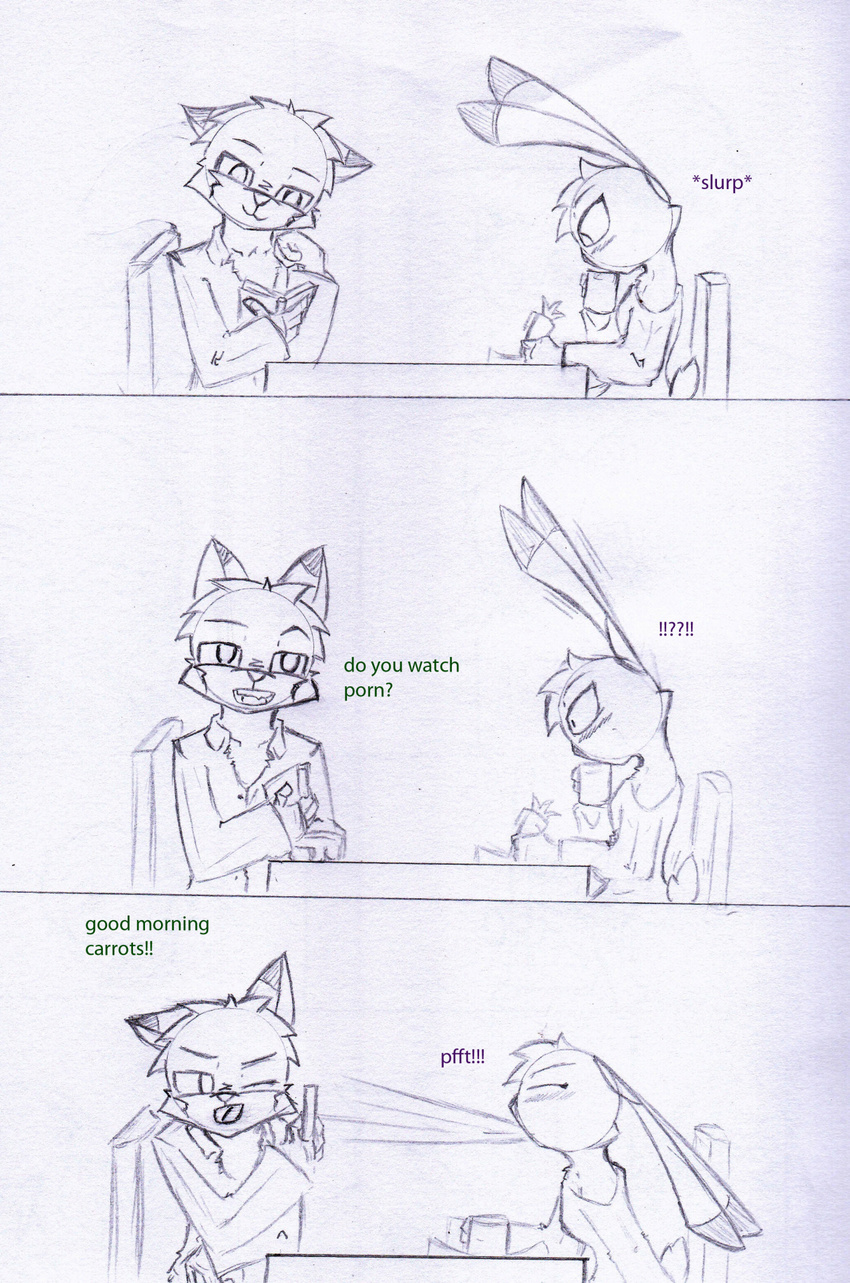 2016 canine comic disney female fox hi_res judy_hopps lagomorph male mammal monochrome nick_wilde pace2n9tmaker rabbit zootopia