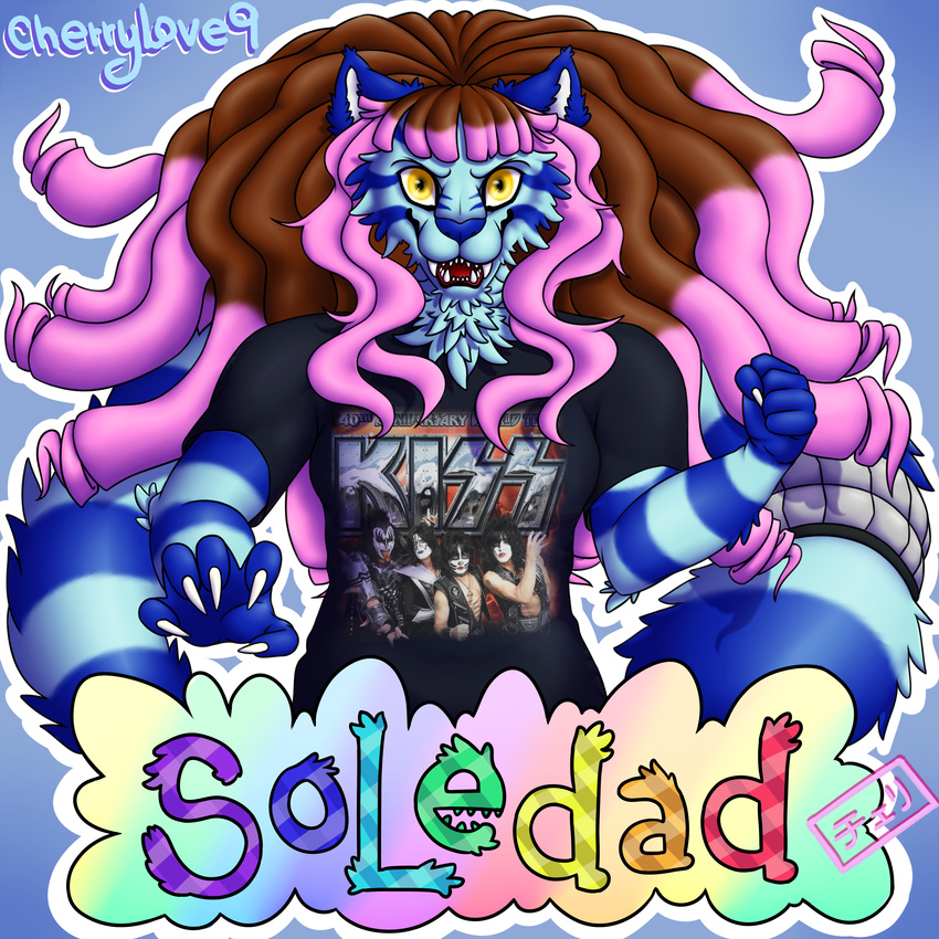 angry anthroart anthrocat anthrotiger cat comission curlyhair feline furryart furrytiger invalid_tag kissing ligre mammal metal metalrock pinkhair saigo tiger tradeart zangetzu