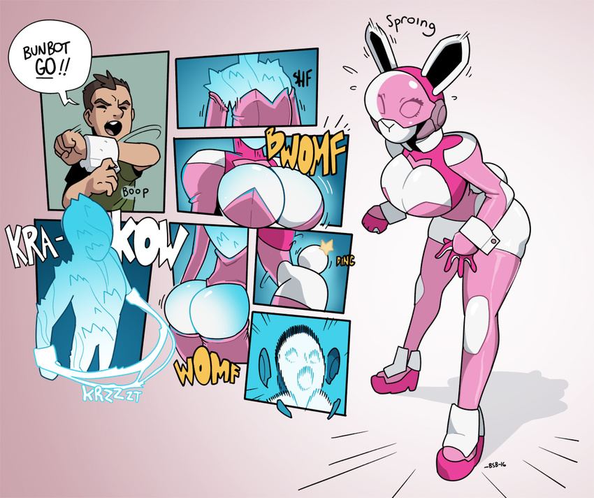 android blackshirtboy comic gender_transformation lagomorph machine mammal rabbit robot sequence transformation