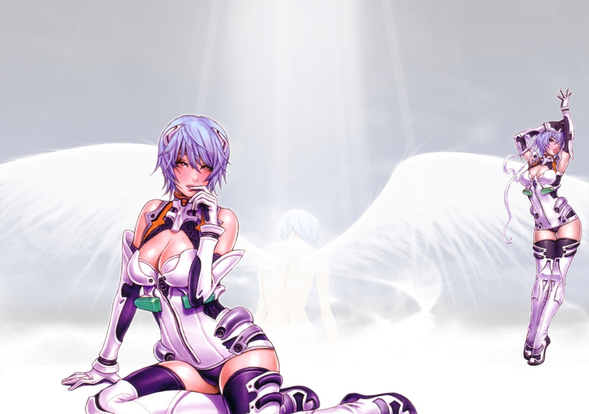 angel ayanami_rei neon_genesis_evangelion wings yamashita_shunya