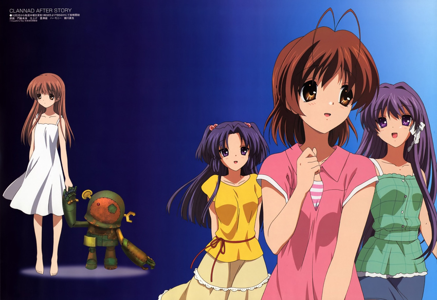 clannad fujibayashi_kyou furukawa_nagisa ichinose_kotomi illusionary_girl robot