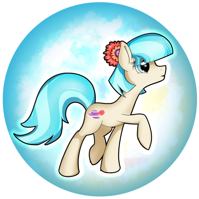blue_eyes blue_hair coco_pommel_(mlp) cutie_mark equine eyelashes female feral flamevulture17 friendship_is_magic hair hooves mammal my_little_pony nude orb solo
