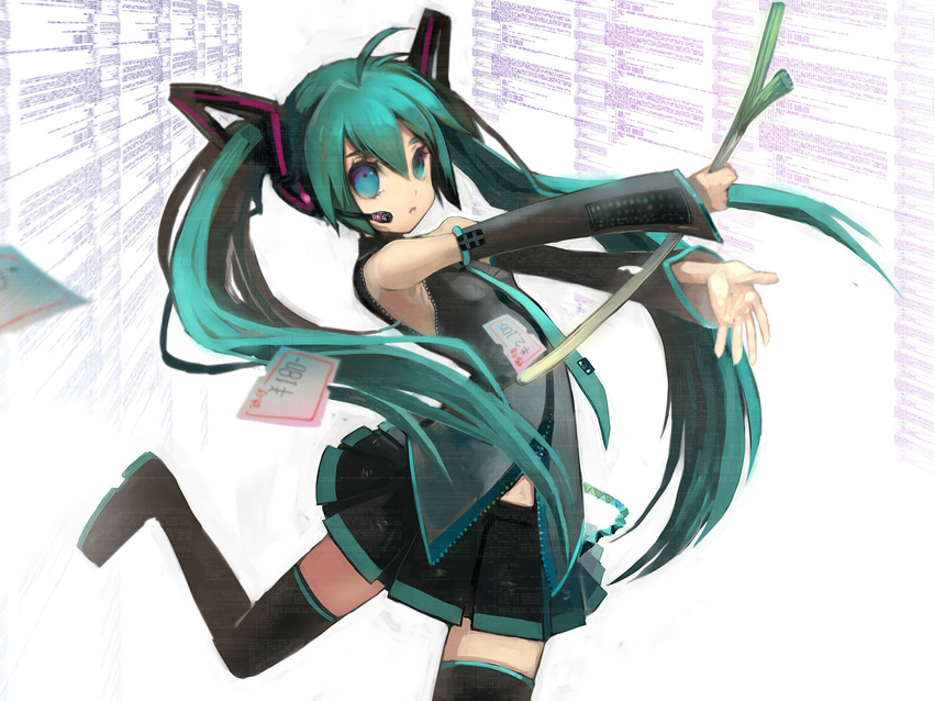 hatsune_miku leek tagme vocaloid