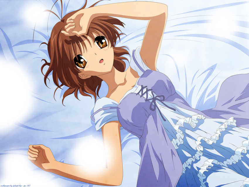 bed clannad duplicate furukawa_nagisa signed watermark