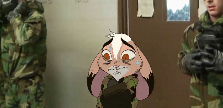 anthro brown_eyes clothing digital_media_(artwork) disney edit fan_character grummancat jackie_hopps_(grummancat) lagomorph mammal military photo_manipulation rabbit real uniform zootopia