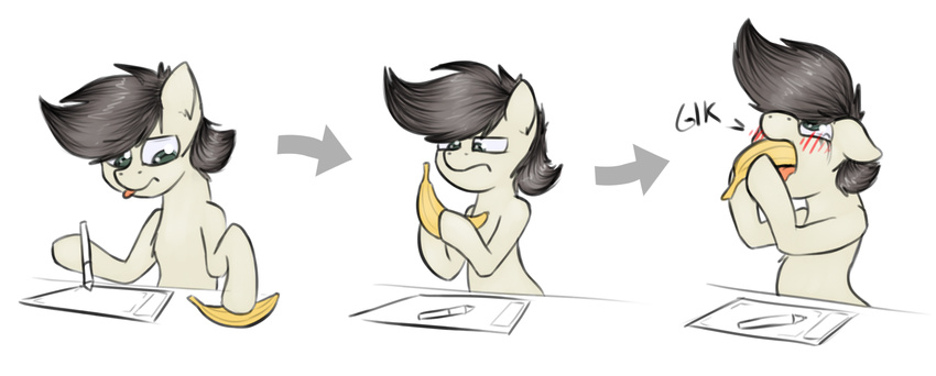 banana equine fan_character food fruit horse mammal my_little_pony oral pone_keith pony solo