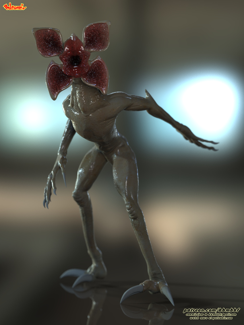 2016 3d_(artwork) bbmbbf claws demogorgon digital_media_(artwork) faceless_male featureless_crotch humanoid male monster monstrous_humanoid netflix palcomix skinny solo stranger_things the_monster