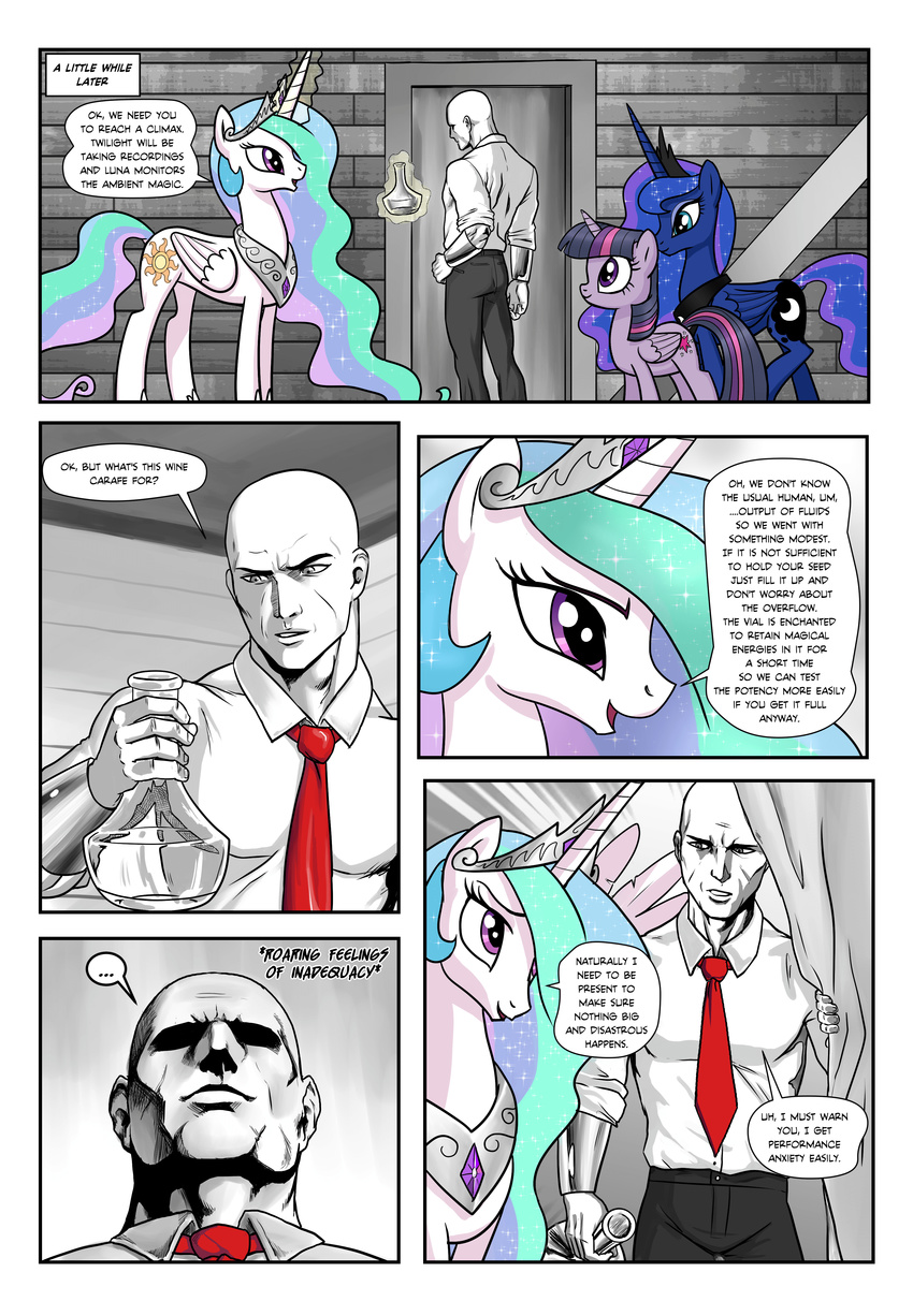2016 absurd_res anon blue_eyes blue_feathers blue_fur blush butt comic cutie_mark dialogue english_text equine eyes_closed feathered_wings feathers female feral friendship_is_magic fur hair hi_res horn human male mammal multicolored_hair my_little_pony open_mouth pencils_(artist) princess_celestia_(mlp) princess_luna_(mlp) purple_eyes raining sound_effects text tongue twilight_sparkle_(mlp) two_tone white_feathers white_fur winged_unicorn wings