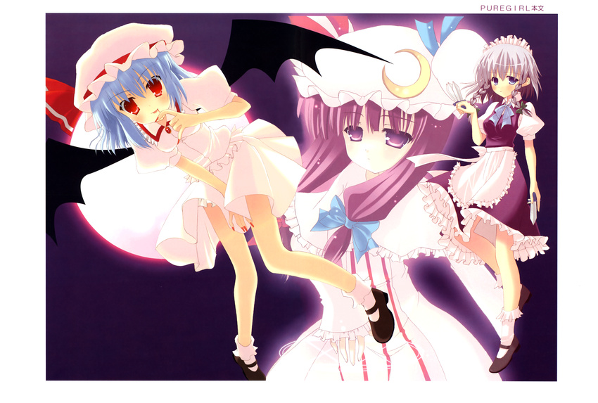 blood chocolate_cube fixed izayoi_sakuya miwa_futaba patchouli_knowledge remilia_scarlet touhou