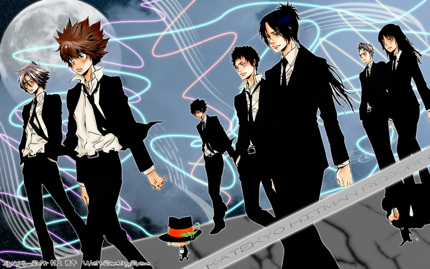 gokudera_hayato hibari_kyouya katekyou_hitman_reborn lal_mirch lambo reborn rokudo_mukuro sasagawa_ryohei sawada_tsunayoshi yamamoto_takeshi